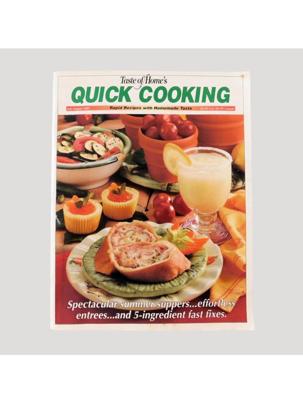 Taste Of Homes Quick Cooking July August 2001 Summer Recipes Softcover Magazine